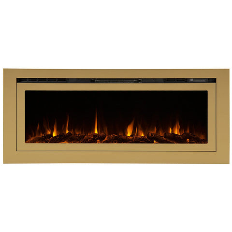 Touchstone Sideline Deluxe Gold 60" Recessed Smart Electric Fireplace | 86276