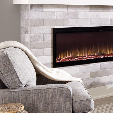 Touchstone Sideline Elite 84" Linear Flush Mount WiFi Enabled Smart Electric Fireplace - (Alexa / Google Compatible) | 80050