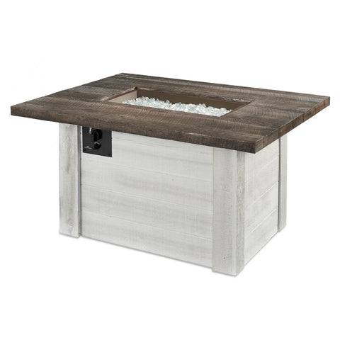 Image of The Outdoor GreatRoom Company Alcott 48-Inch Rectangular Natural Gas Fire Pit Table - Antique Timber- ALC-1224-NG - Fire Pit Table - The Outdoor GreatRoom Company - electricfireplacesplusr.com