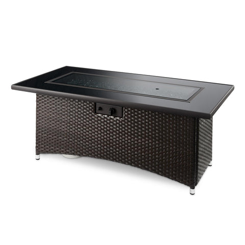 Image of The Outdoor GreatRoom Company Montego 59-Inch Linear Propane Gas Fire Pit Table - Basalm Brown - MG-1242-BLSM-K - Fire Pit Table - The Outdoor GreatRoom Company - electricfireplacesplusr.com