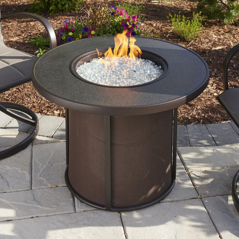 The Outdoor GreatRoom Company Stonefire 31-Inch Round Natural Gas Fire Pit Table - Brown - SF-32-K-NG - Fire Pit Table - The Outdoor GreatRoom Company - electricfireplacesplusr.com