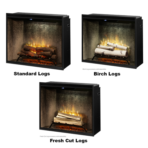 Image of Dimplex Revillusion® 36" Portrait Built-In Electric Fireplace - Weathered Concrete -  RBF36PWC | 500002399