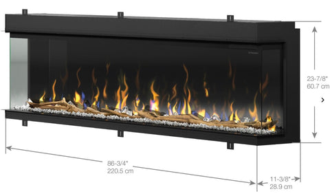 Dimplex Ignite XL Bold 88" Linear Built In | 3 Sided Electric Fireplace | XLF8817-XD