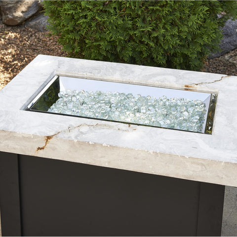 The Outdoor GreatRoom Company Providence 32-Inch Rectangular Propane Gas Fire Pit Table - White - PROV-1224-WO-K - Fire Pit Table - The Outdoor GreatRoom Company - electricfireplacesplusr.com