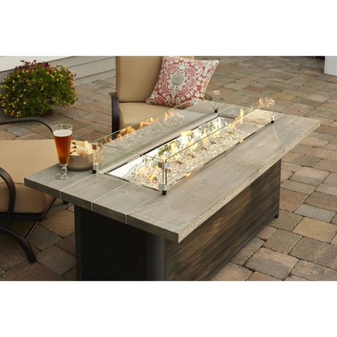 Image of The Outdoor GreatRoom Company Cedar Ridge Linear Gas Fire Pit Table | CR-1242-K