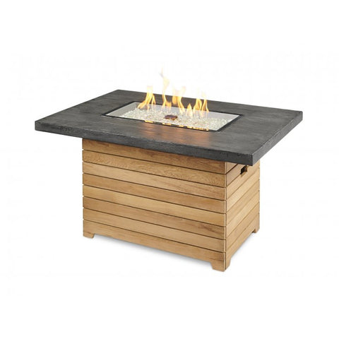 The Outdoor GreatRoom Company Darien Rectangular Gas Fire Pit Table with Everblend Top | DAR-1224-EBG-K