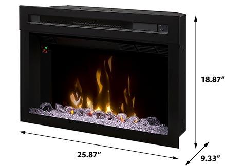 Image of Dimplex 25" Multi-Fire XD Electric Fireplace Insert With Glass - PF2325HG - Electric Fireplace - Dimplex - electricfireplacesplusr.com