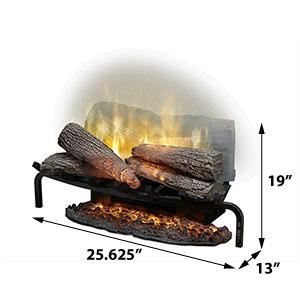 Image of Dimplex Revillusion® 25" Electric Fireplace Plug-In Log Set - Electric Fireplace - Dimplex - electricfireplacesplusr.com