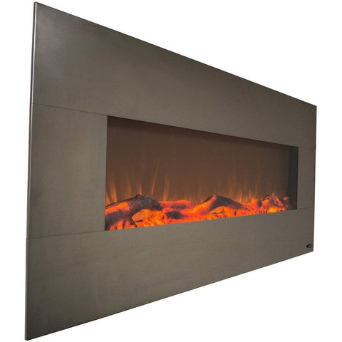 Image of Touchstone Onyx 50" Stainless Steel Electric Fireplace - Electric Fireplace - Touchstone - electricfireplacesplusr.com