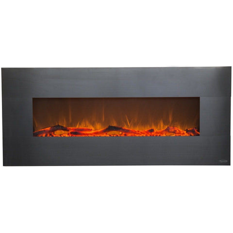 Image of Touchstone Onyx 50" Stainless Steel Electric Fireplace - Electric Fireplace - Touchstone - electricfireplacesplusr.com