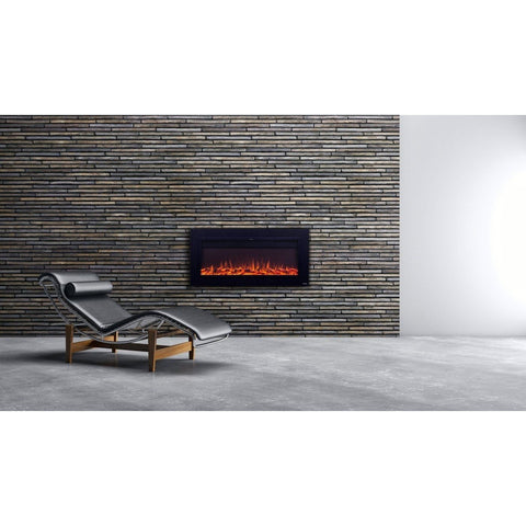 Image of Touchstone Sideline Steel 50" Flush Mount Electric Fireplace - Electric Fireplace - Touchstone - electricfireplacesplusr.com