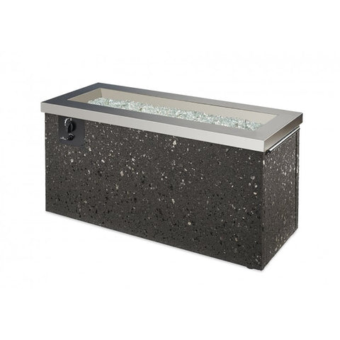 Image of The Outdoor GreatRoom Company Stainless Steel Key Largo Linear Gas Fire Pit Table | KL-1242-SS