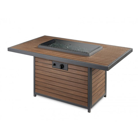 Image of The Outdoor GreatRoom Company Kenwood Rectangular Chat Height Gas Fire Pit Table | KW-1224-19-K