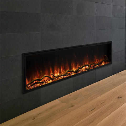 Modern Flames Landscape Pro Slim 96" Built In Wall Mount Electric Fireplace - LPS-9614V2